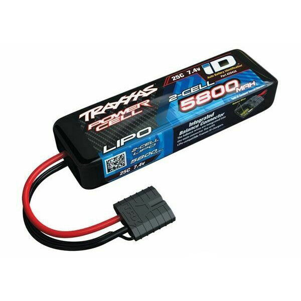 Traxxas 2S "Power Cell" 25C LiPo Battery w/iD Traxxas Connector (7.4V/5800mAh) - Remote Control Toys - Traxxas