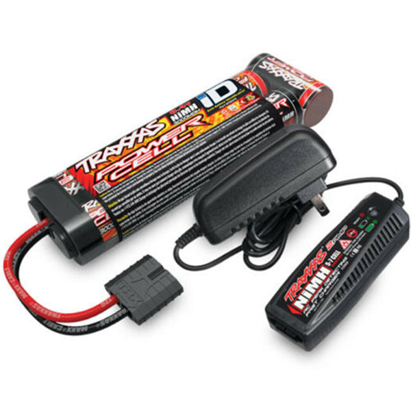 Traxxas 7-Cell NiMH Battery/Charger Completer Pack w/One Power Cell 3000mAh 8.4V Flat Battery - Battery - Traxxas