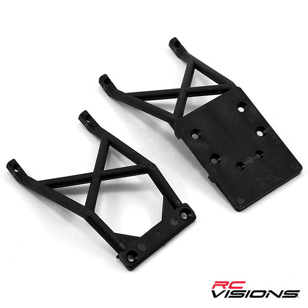Traxxas Stampede Front & Rear Skid Plate Set (Black) - Remote Control Toys - Traxxas