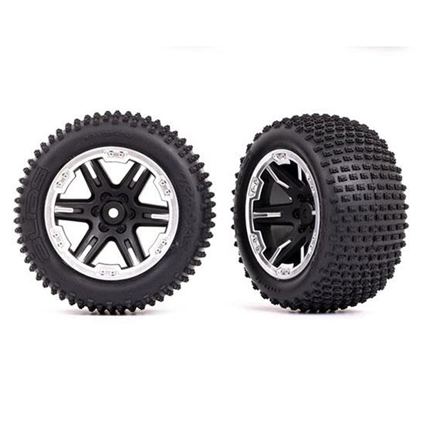 Traxxas Tires+Wheels Glued 2.8In Rxt Black+Satin -  - Traxxas