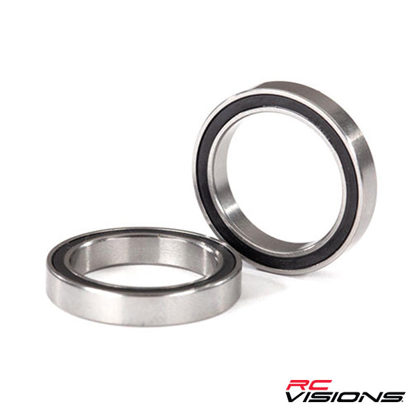 Traxxas Ball bearings, black rubber sealed (17x23x4mm) (2) - Part - Traxxas