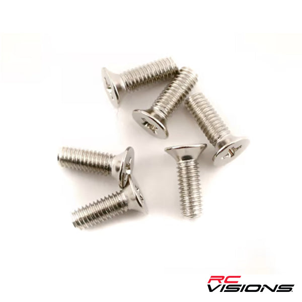 Traxxas Screws, 2.6x8mm countersunk machine (6) -  - Traxxas