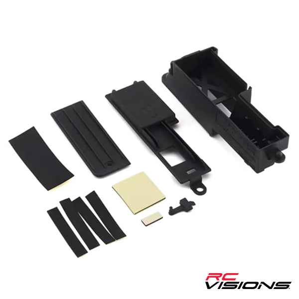 Traxxas Electronics box, right/ box cover/ charge jack plug (rubber)/ foam padding and adhesive -  - Traxxas