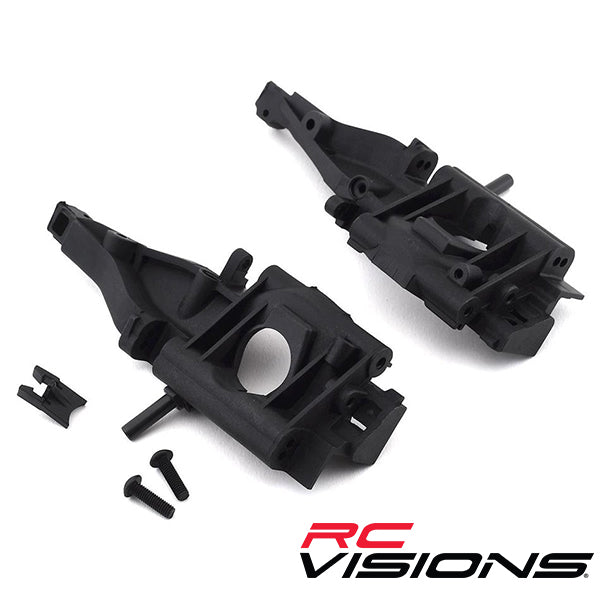 Traxxas Revo Bulkhead, rear (L&R halves)/ diff retainer, rear/ 4x14mm BCS (4) - Remote Control Toys - Traxxas