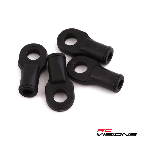 Traxxas Rod ends, Revo (large, for rear toe link only) (4) - Remote Control Toys - Traxxas
