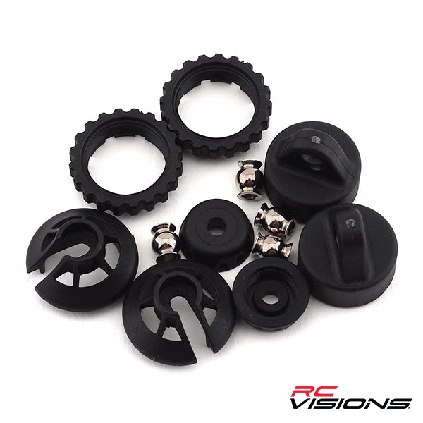 Traxxas GTR Shock Caps And Spring Retainers - Remote Control Toys - Traxxas