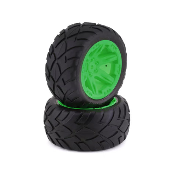 Traxxas Anaconda 2.8" Pre-Mounted Tires w/RXT Electric Rear Wheels (2) (Green) w/12mm Hex -  - Traxxas