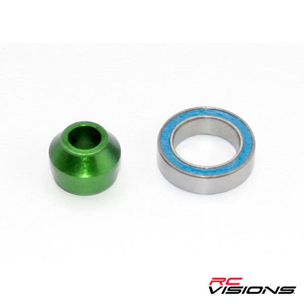 Traxxas Bearing Adapter, 6061-T6 Aluminum (Green) - Remote Control Toys - Traxxas