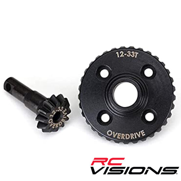 Traxxas TRX-4 Machined Overdrive Ring & Pinion Gear (12/33T) - Remote Control Toys - Traxxas
