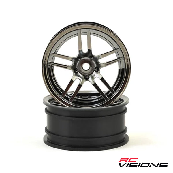Traxxas 4-Tec 2.0 1.9" Front Split Spoke Wheels (Black Chrome) (2) -  - Traxxas