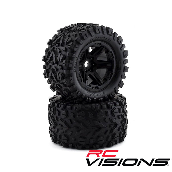 Traxxas Talon EXT 3.8" Pre-Mounted E-Revo 2.0 Tires w/17mm Hex (2) (Black) - Remote Control Toys - Traxxas