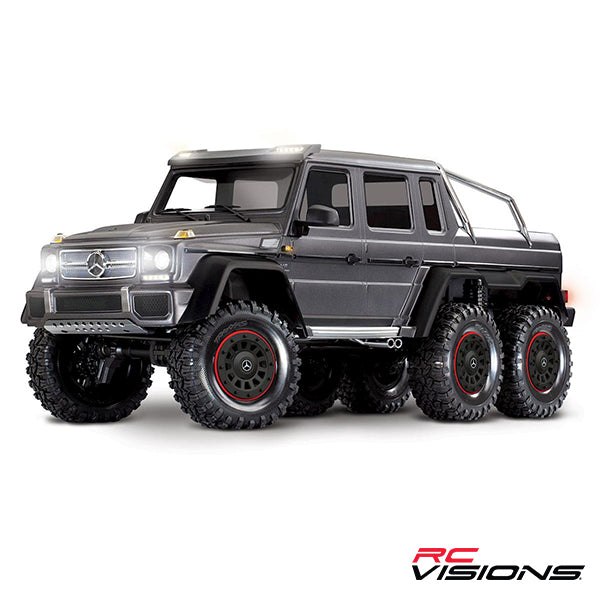 Traxxas TRX-6 1/10 6x6 Trail Crawler Truck w/Mercedes-Benz G 63 AMG Body (Black) w/TQi 2.4GHz Radio - Cars & Trucks - Traxxas
