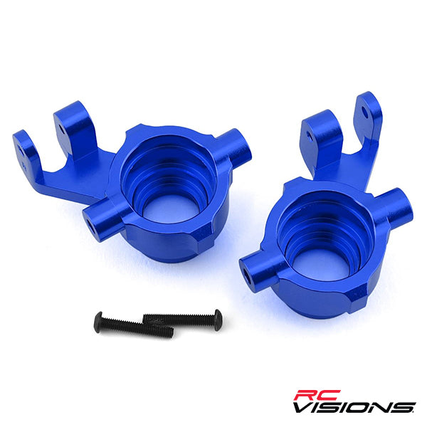 Traxxas Maxx Aluminum Steering Blocks (Blue) - Parts - Traxxas