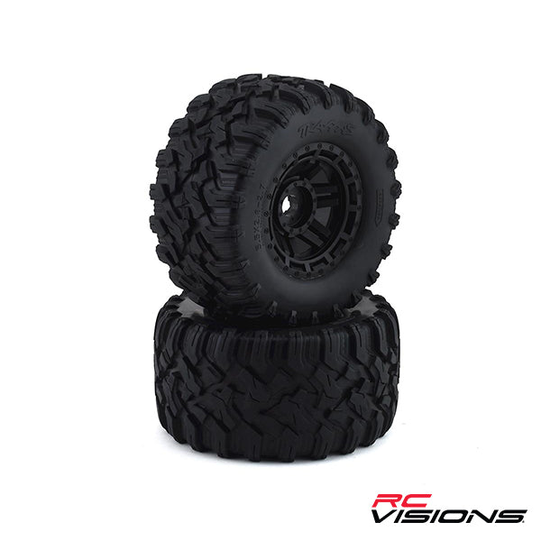 Traxxas Maxx 2.8" All-Terrain Pre-Mounted Tires (2) (Black) - Remote Control Toys - Traxxas