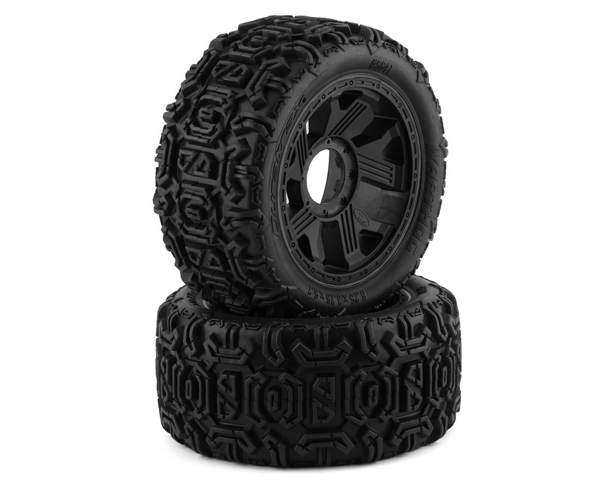 DuraTrax Warthog 5.7" Pre-Mounted Tire (Black) (2) w/24mm Hex 8S (KRATON/X-MAXX) -  - Horizon Hobbies, Inc.