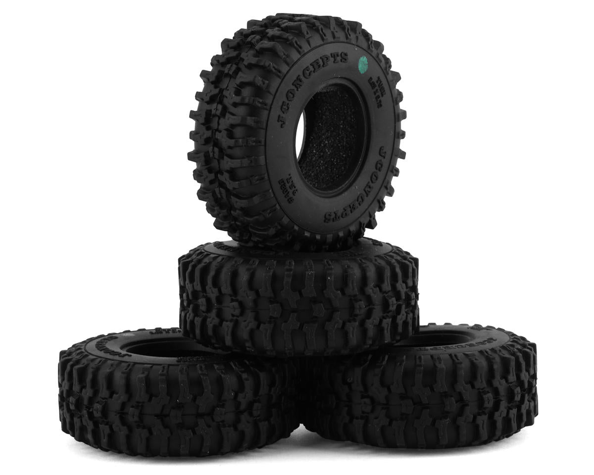 JConcepts Tusk 1.0" Micro Crawler Tires (4) (Green) -  - AMain Distributing