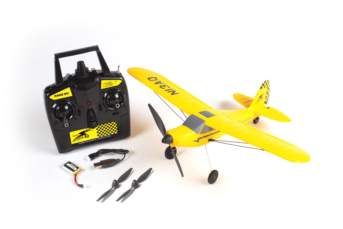 RAGE RC Micro Sport Cub 400 3-Channel RTF Airplane with PASS System -  - HRP Distributing, Inc.