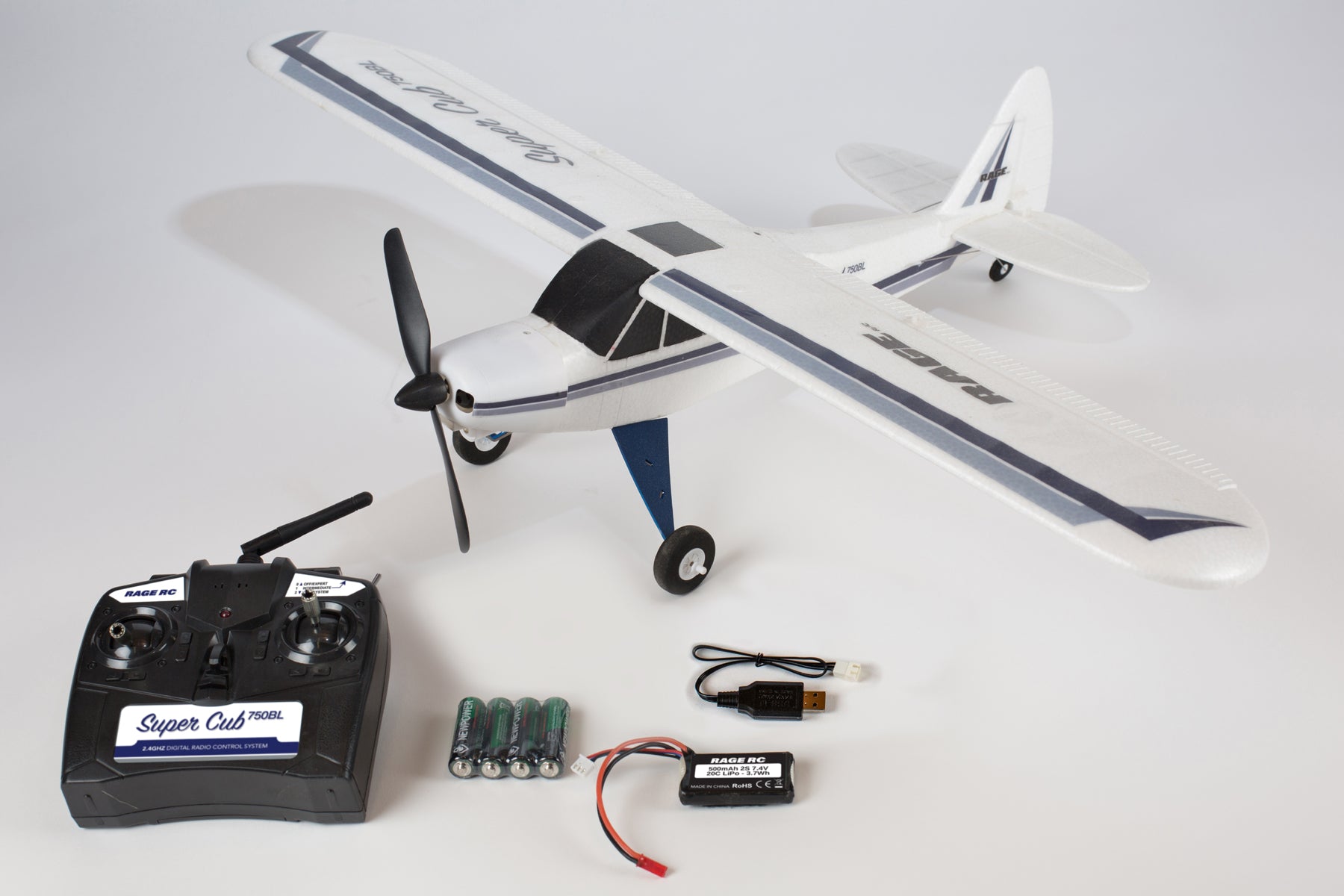 Rage RC Super Cub 750 Brushless RTF 4-Channel Aircraft with PASS (Pilot Assist Stability Software) System - rc plane - HRP Distributing, Inc.