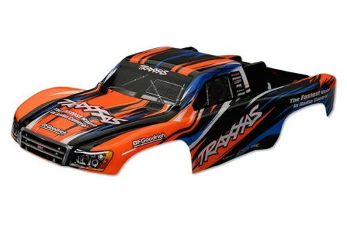 TRAXXAS Body, Slash, orange (painted, decals applied) -  - Traxxas