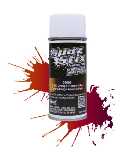 Spaz Stix Gold Orange Purple Red Color Changing Paint 3.5oz -  - HRP Distributing, Inc.