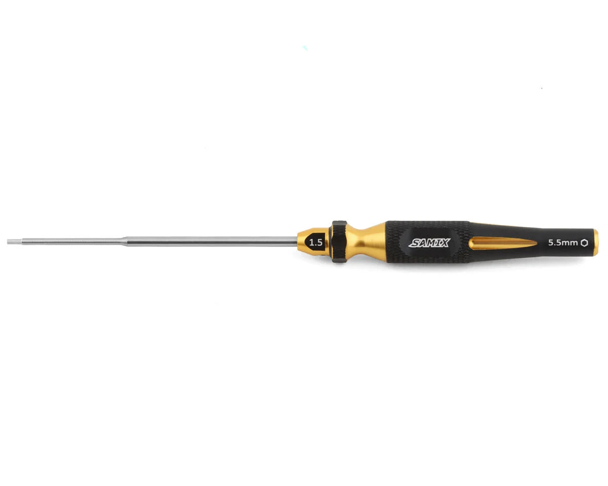 Samix FCX24 2-in-1 Hex Wrench/Nut Driver (Gold) (1.5mm Hex/5.5mm Nut) -  - AMain Distributing