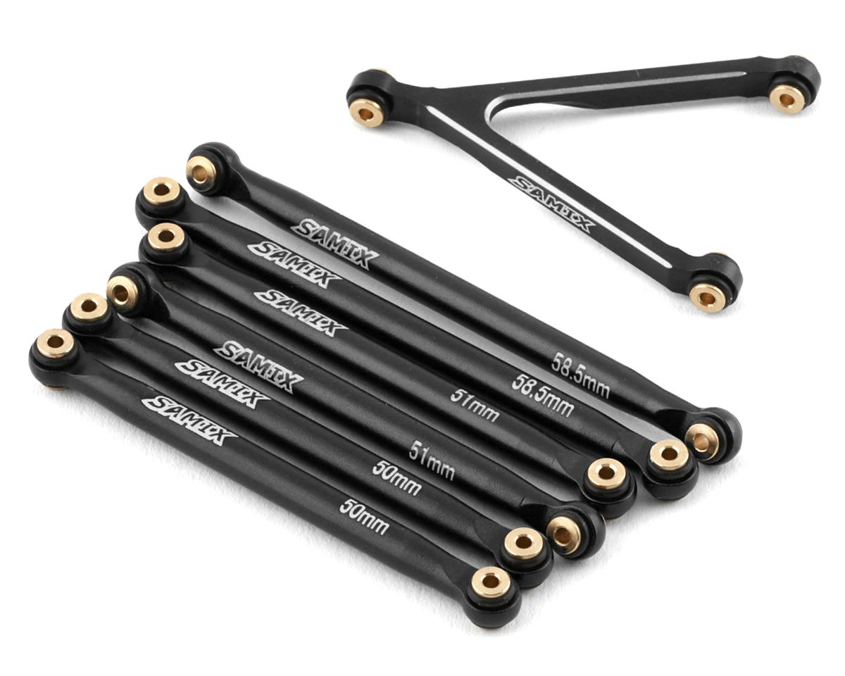 Samix SCX24 Aluminum Link Set (7) (133.7mm) "LWB" -  - AMain Distributing