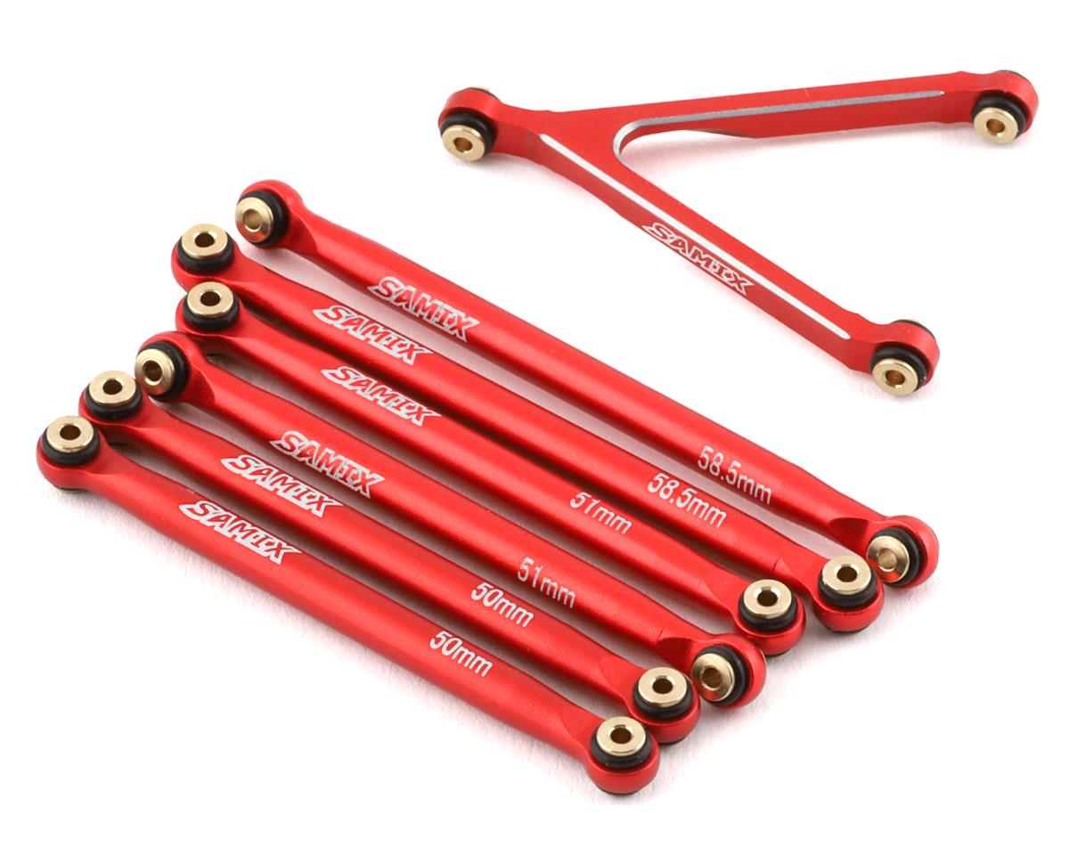 Samix SCX24 Aluminum Link Set (7) (133.7mm) "LWB" -  - AMain Distributing