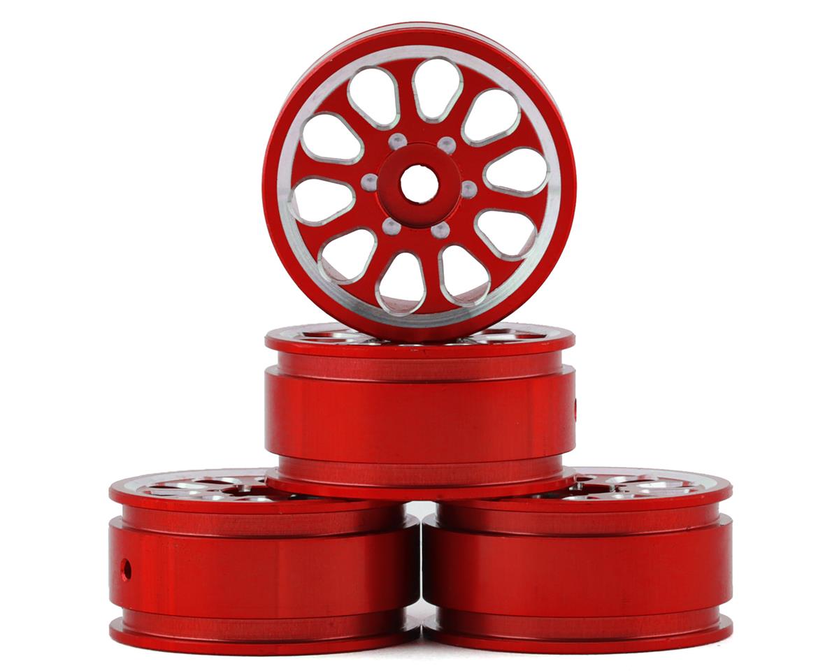 Samix SCX24 Aluminum 1.0" Wheel Set (Red) (4) -  - AMain Distributing