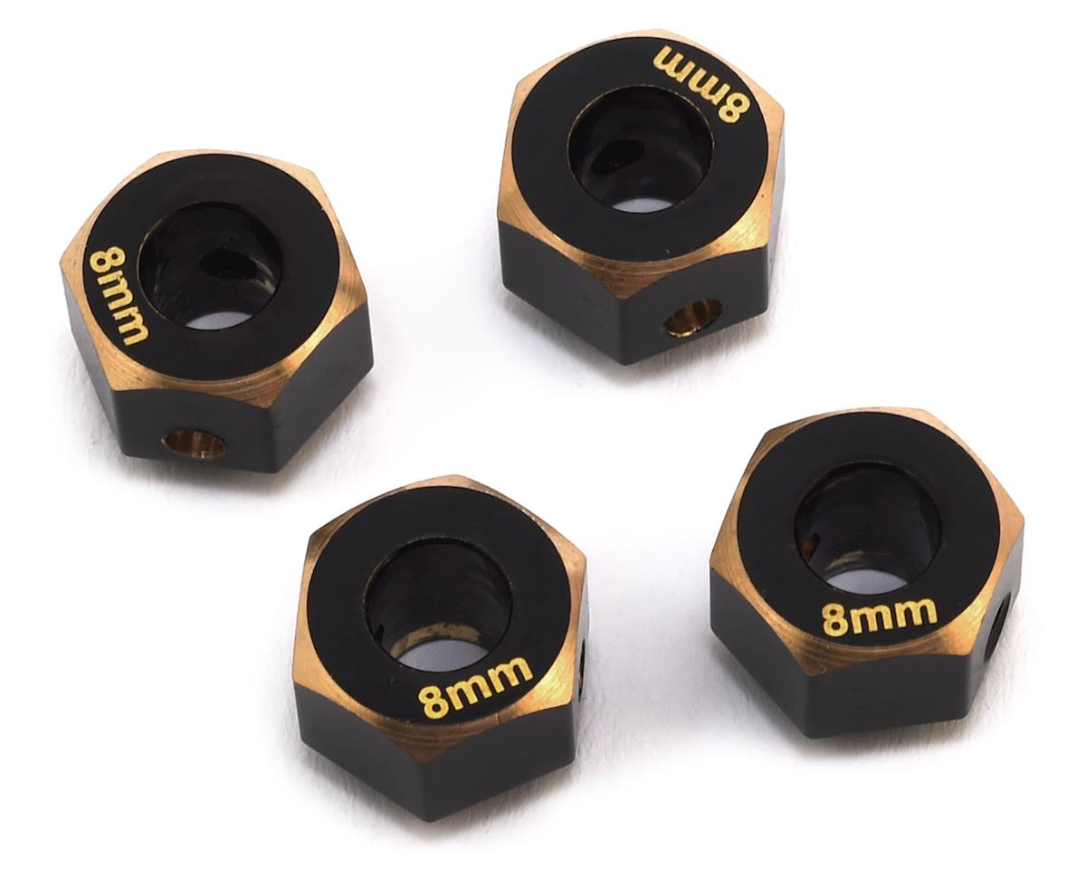 Samix TRX-4 Brass 12mm Hex Adapter (4) (8mm) -  - AMain Distributing