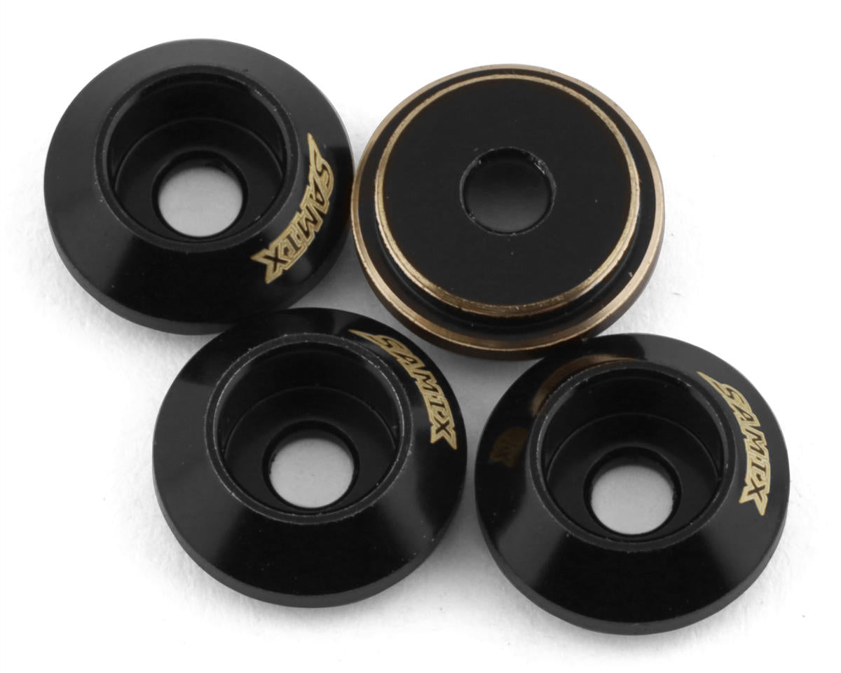 Samix TRX-4M Brass Shock Cups (4) -  - AMain Distributing