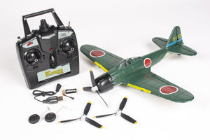 RAGE RC Mitsubishi A6M Zero Micro RTF Airplane w/PASS System -  - HRP Distributing, Inc.