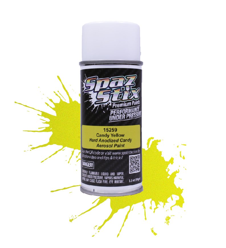 SPAZ-STIX Candy Yellow Aerosol Paint, 3.5oz Can -  - HRP Distributing, Inc.