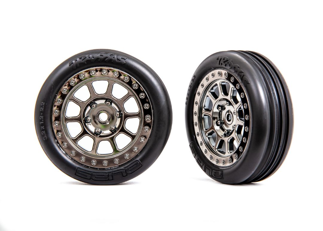 Traxxas Front Black Chrome w/ Alias Tires -  - Traxxas