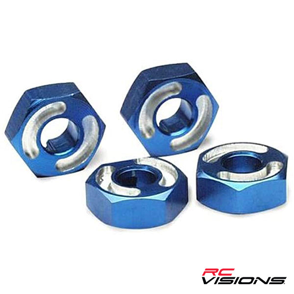 Traxxas Aluminum Hex Wheel Hubs w/2.5x12mm Axle Pins (Blue) (2) -  - Traxxas