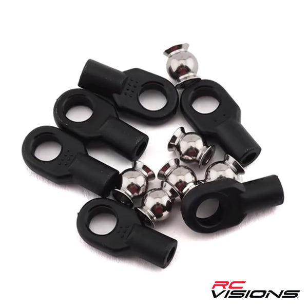 Traxxas Rod ends, small, with hollow balls (6) (for Revo steering linkage) -  - Traxxas