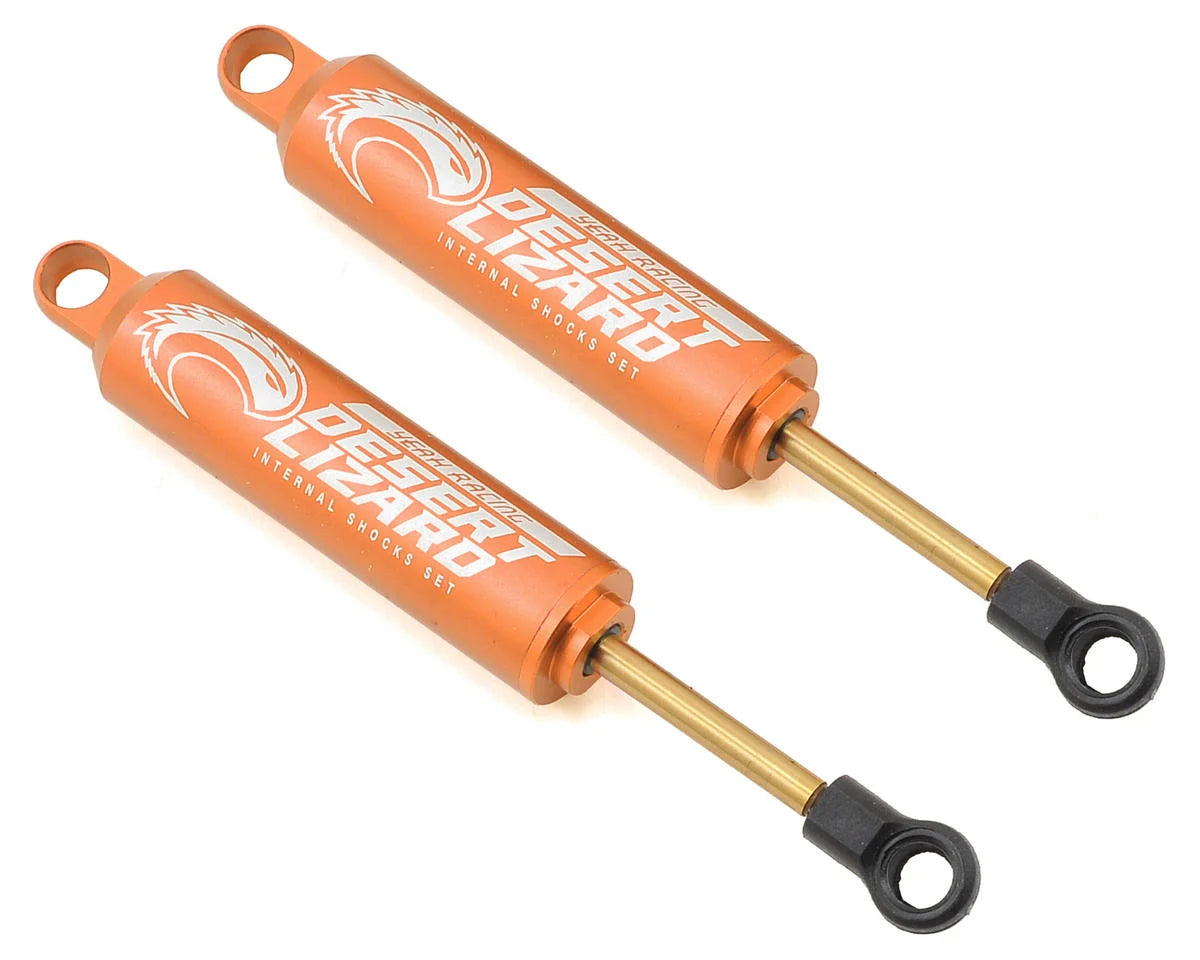 Yeah Racing 90mm Desert Lizard Two Stage Internal Spring Shock (2) (Orange) - Parts - AMain Distributing