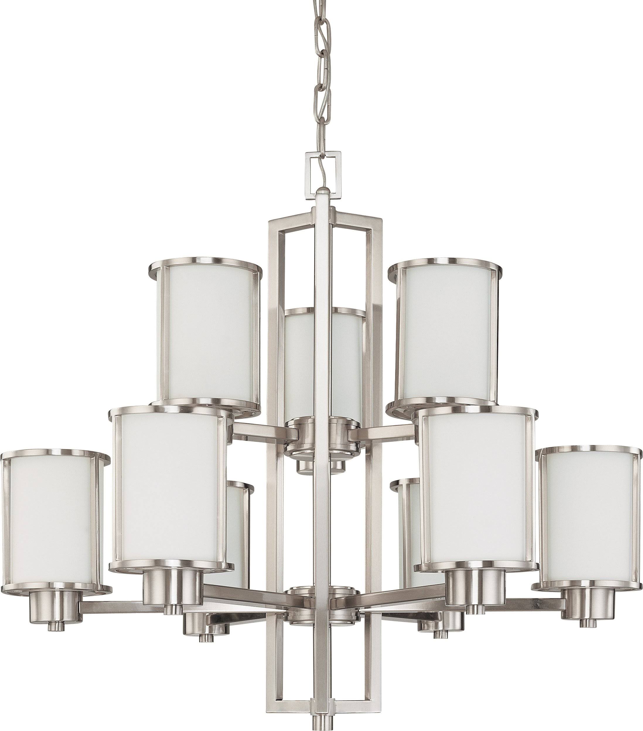 Nuvo Lighting Odeon 9-Light Chandelier - Brushed Nickel 60/2855 FX_QVRWDVI7 Nuvo Lighting Odeon 9-Light Chandelier - Brushed Nickel 60/2855 FX_QVRWDVI7
