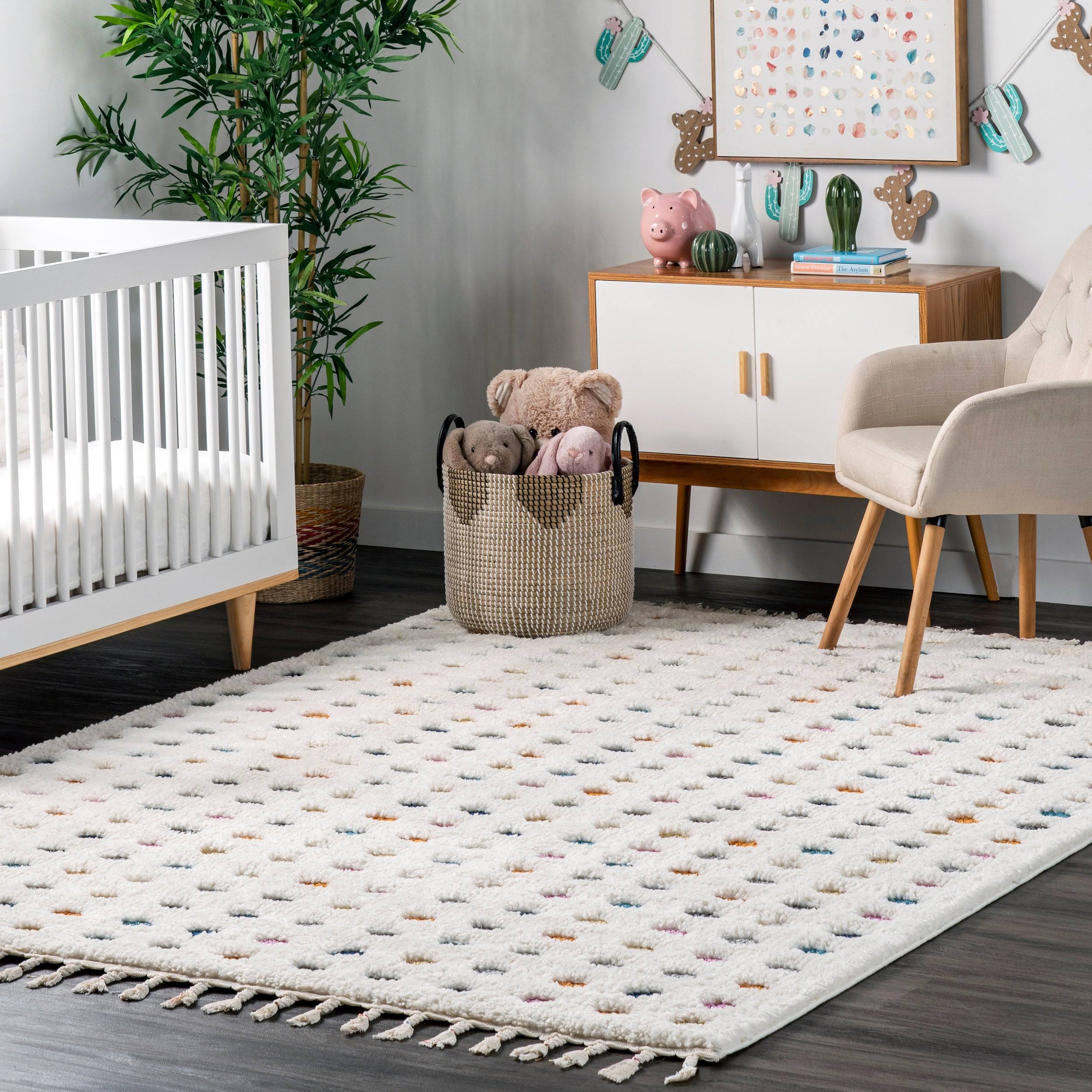 nuLOOM Behati High-Low Polka Dot Tassel Area Rug, Size 8' 10 inch x 12' 6B_YNECKEWC nuLOOM Behati High-Low Polka Dot Tassel Area Rug, Size 8' 10 inch x 12' 6B_YNECKEWC