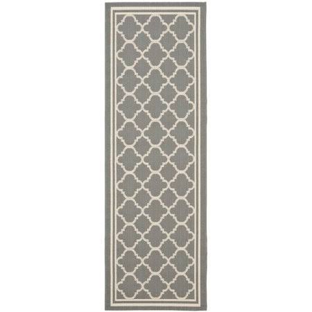 Herefordshire Geometric Flatweave Anthracite/Beige Indoor/Outdoor Area Rug Winston Porter Rug Size: Runner 2'4 FY_80NEYEKZ