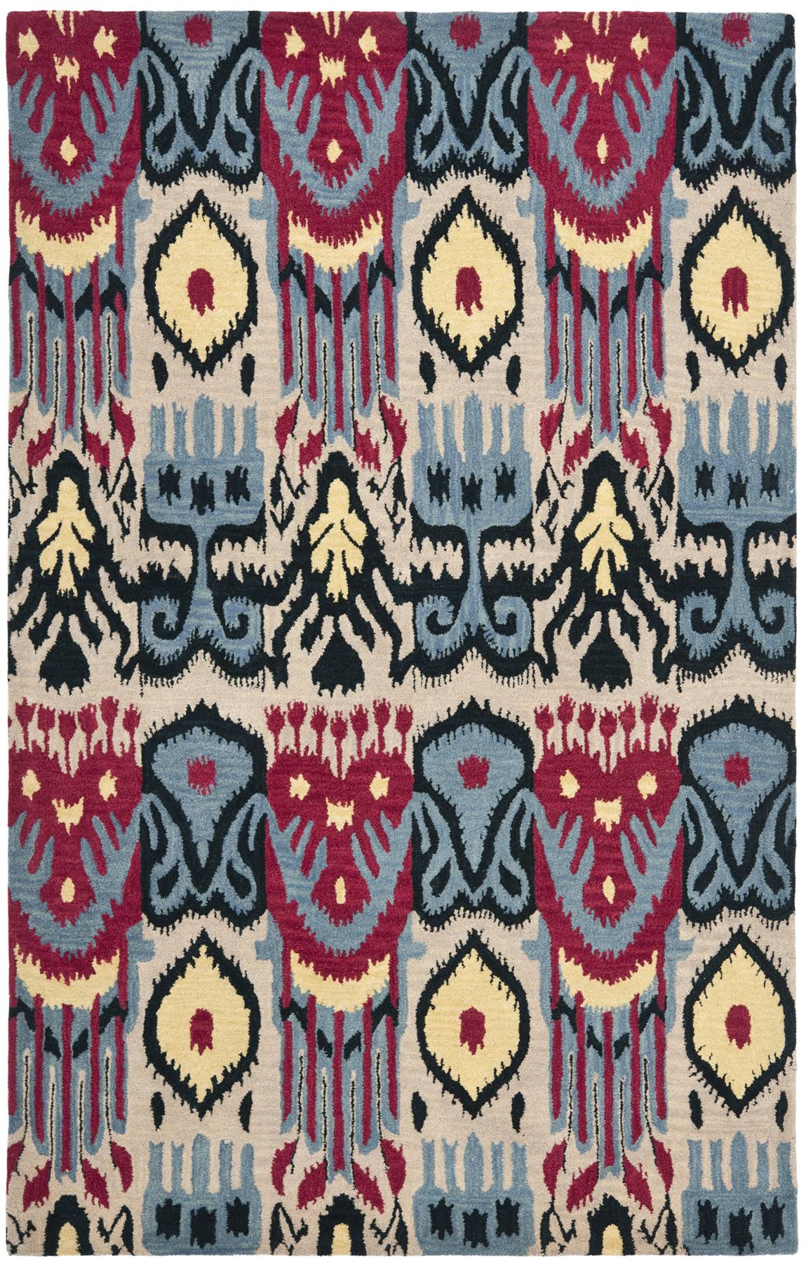 Safavieh 6' x 6' Square Ikat IKT466A Beige / Blue Rug CG_J28JCOQ8 Safavieh 6' x 6' Square Ikat IKT466A Beige / Blue Rug CG_J28JCOQ8