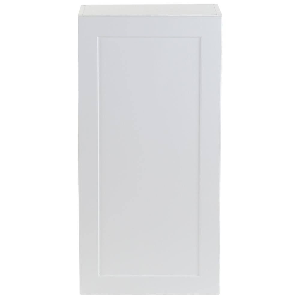 Hampton Bay Cambridge Shaker Assembled 18x36x12.5 in. Wall Cabinet with 1 Soft Close Door in White FZ_UUS6KUCF
