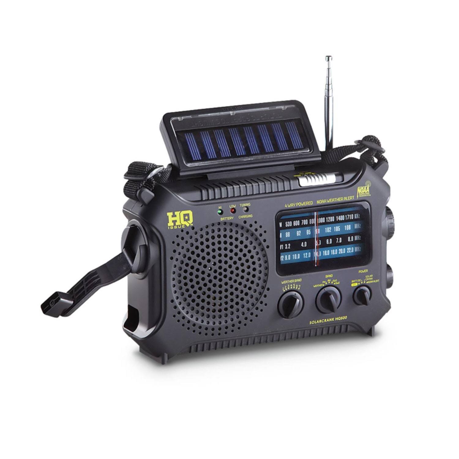 HQ Issue Multi-Band Dynamo / Solar Powered Weather Radio, Black FT_AA661ETG