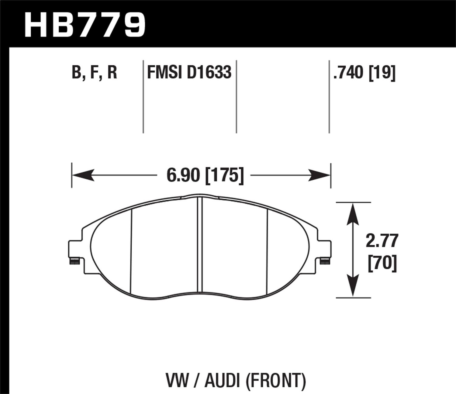Hawk Performance HB779N.740 - HP Plus Front Disc Brake Pad VC_QNJRTLKO Hawk Performance HB779N.740 - HP Plus Front Disc Brake Pad VC_QNJRTLKO