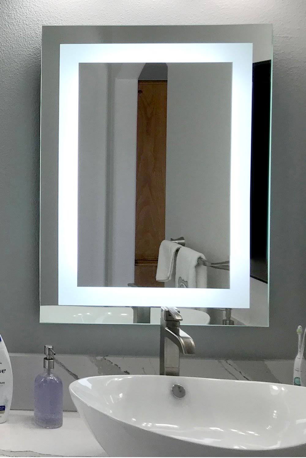 Mirrors Marble LED Front-Lighted Bathroom Vanity Mirror: 28 O9_O11CE5Z9 Mirrors Marble LED Front-Lighted Bathroom Vanity Mirror: 28 O9_O11CE5Z9