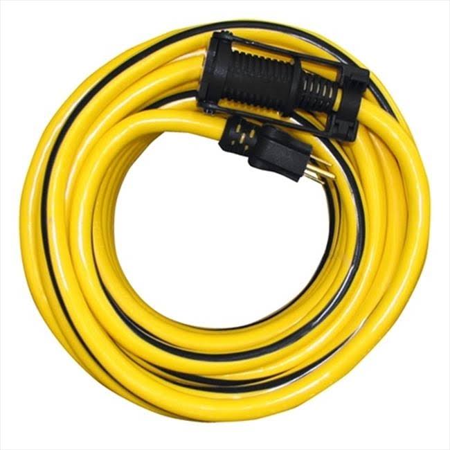 Voltec 05-00118 50 ft. Extension Cord with E-Zee Lock, 3-Conductor - Yellow Black, XY_2RGA2VMR
