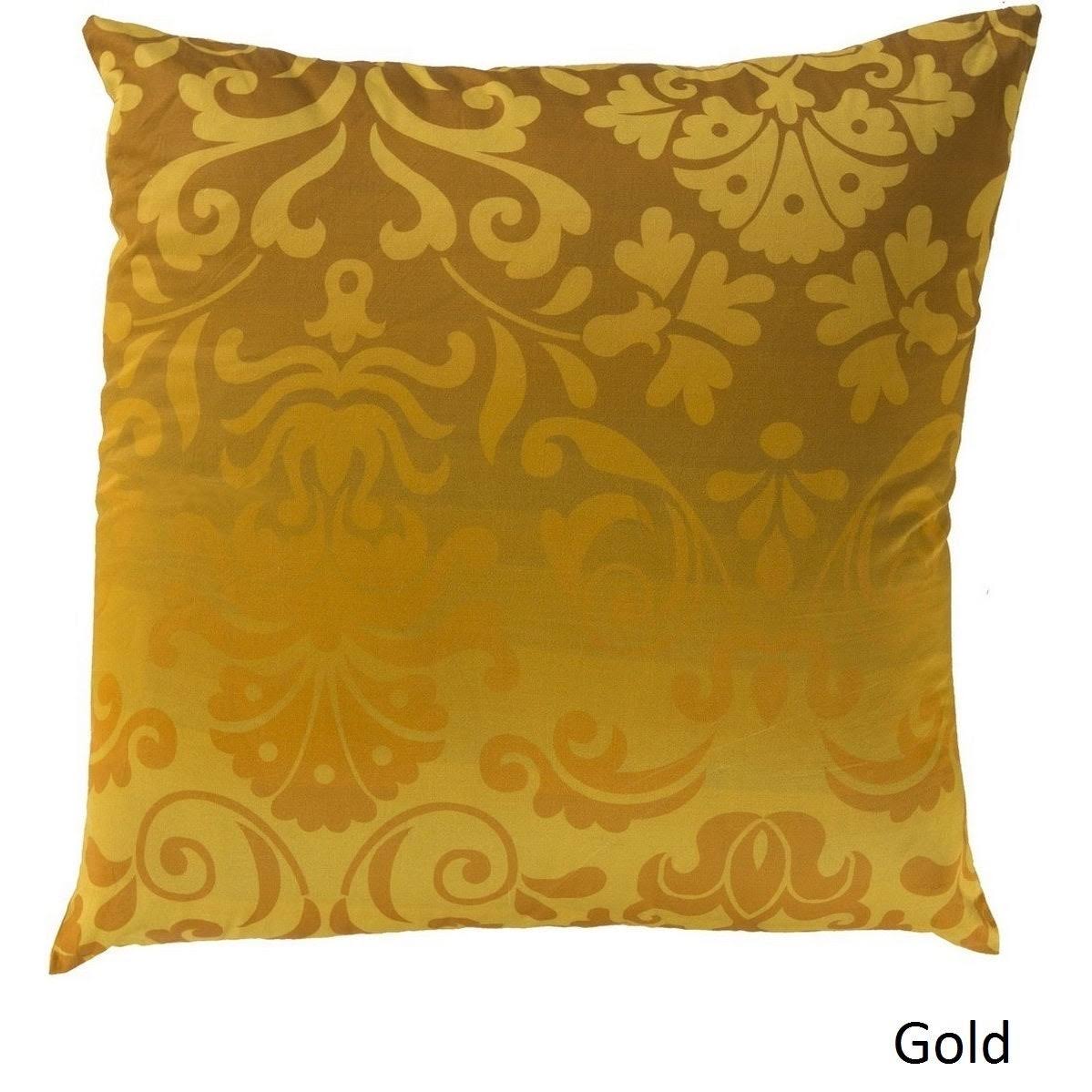 Decorative Southall 22-inch Floral Poly or Down Filled Pillow Gold, Yellow Down OP_NCGZQOOL