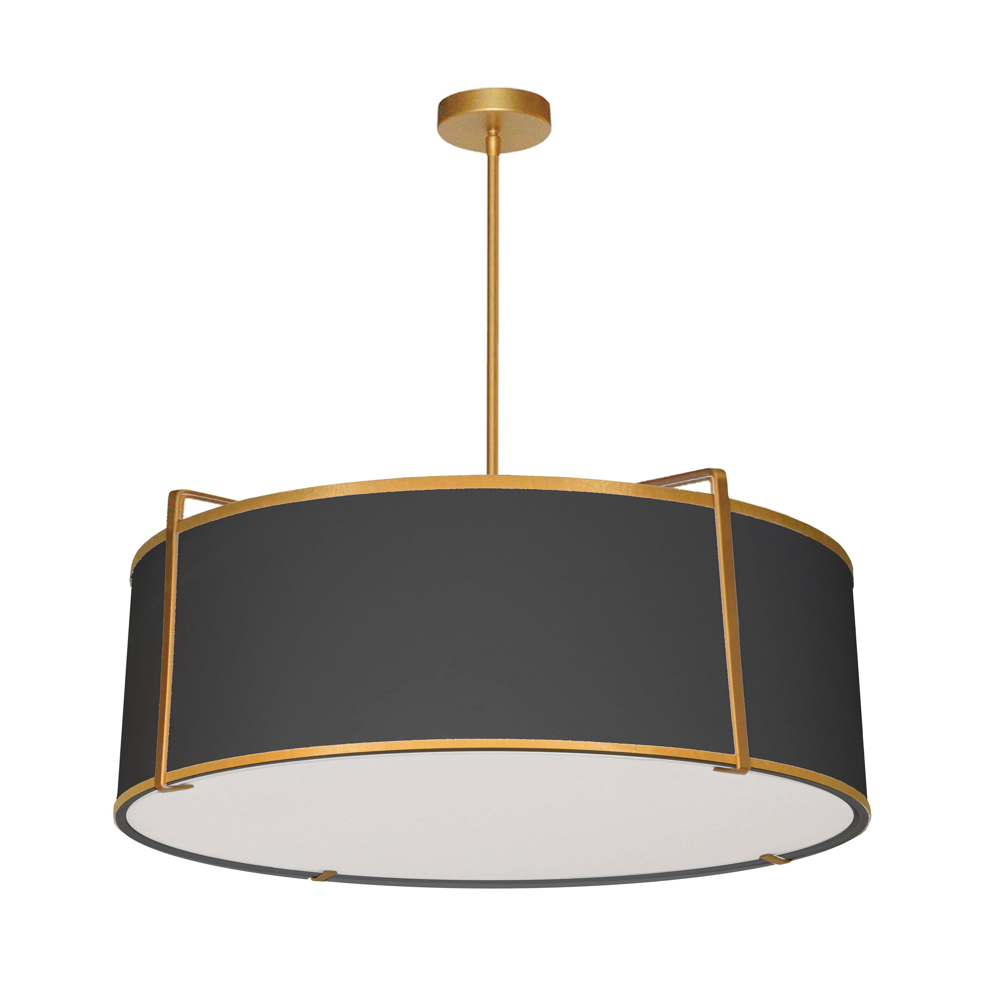 Dainolite TRA-244P-GLD-BK 4 Light Drum Pendant Gold Finish TI_AB2720A5