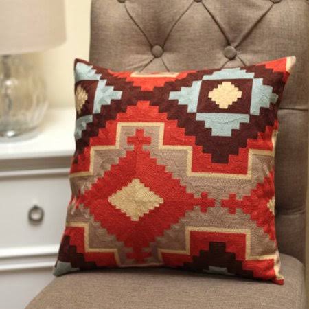 Union Rustic Dominica Embroidery 100pct Cotton Throw Pillow, Brown HR_CIKPOFSW Union Rustic Dominica Embroidery 100pct Cotton Throw Pillow, Brown HR_CIKPOFSW