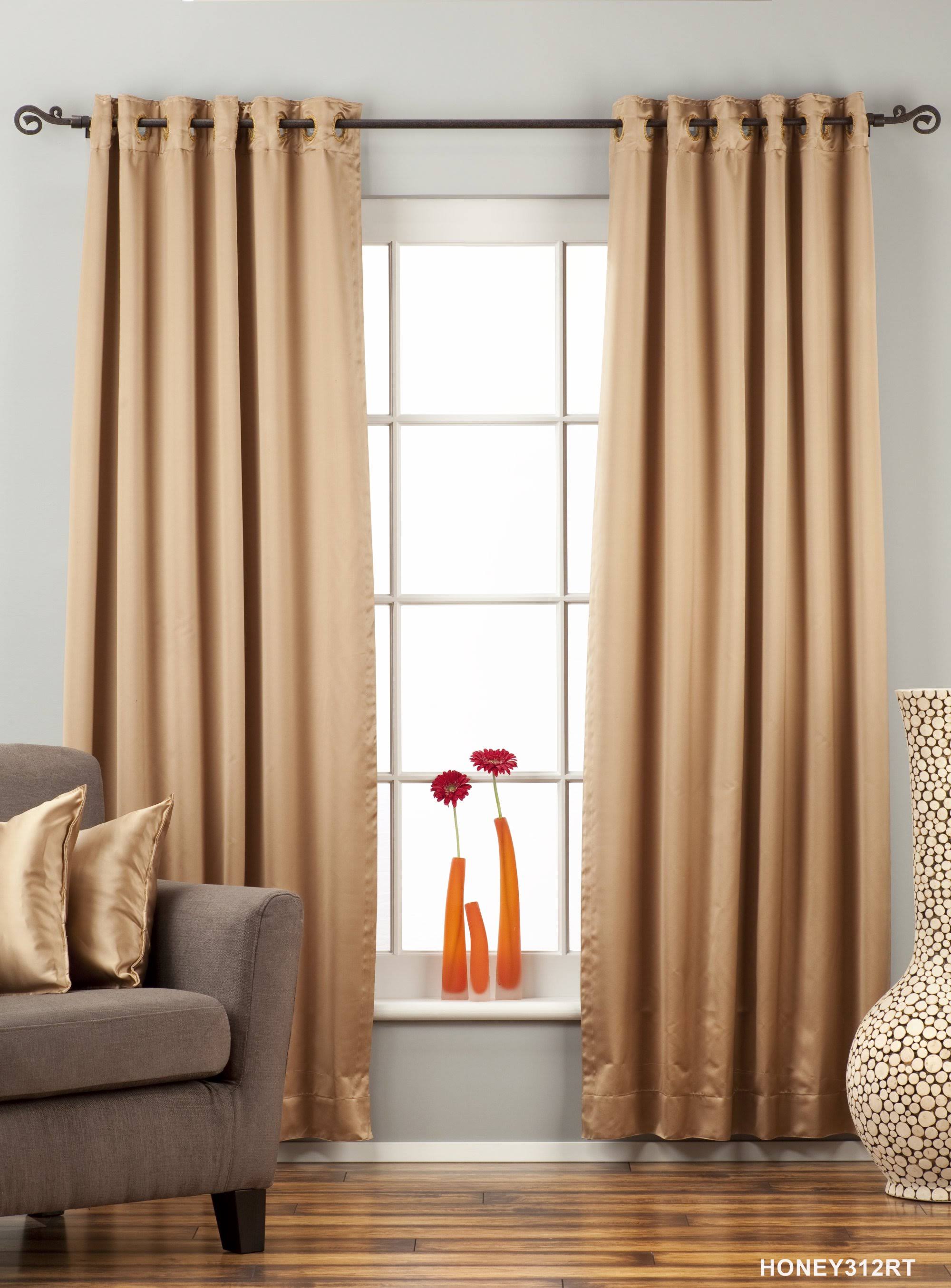 Taupe Ring / Grommet Top 90% Blackout Curtain / Drape / Panel - Piece AC_VPP6QLBR Taupe Ring / Grommet Top 90% Blackout Curtain / Drape / Panel - Piece AC_VPP6QLBR