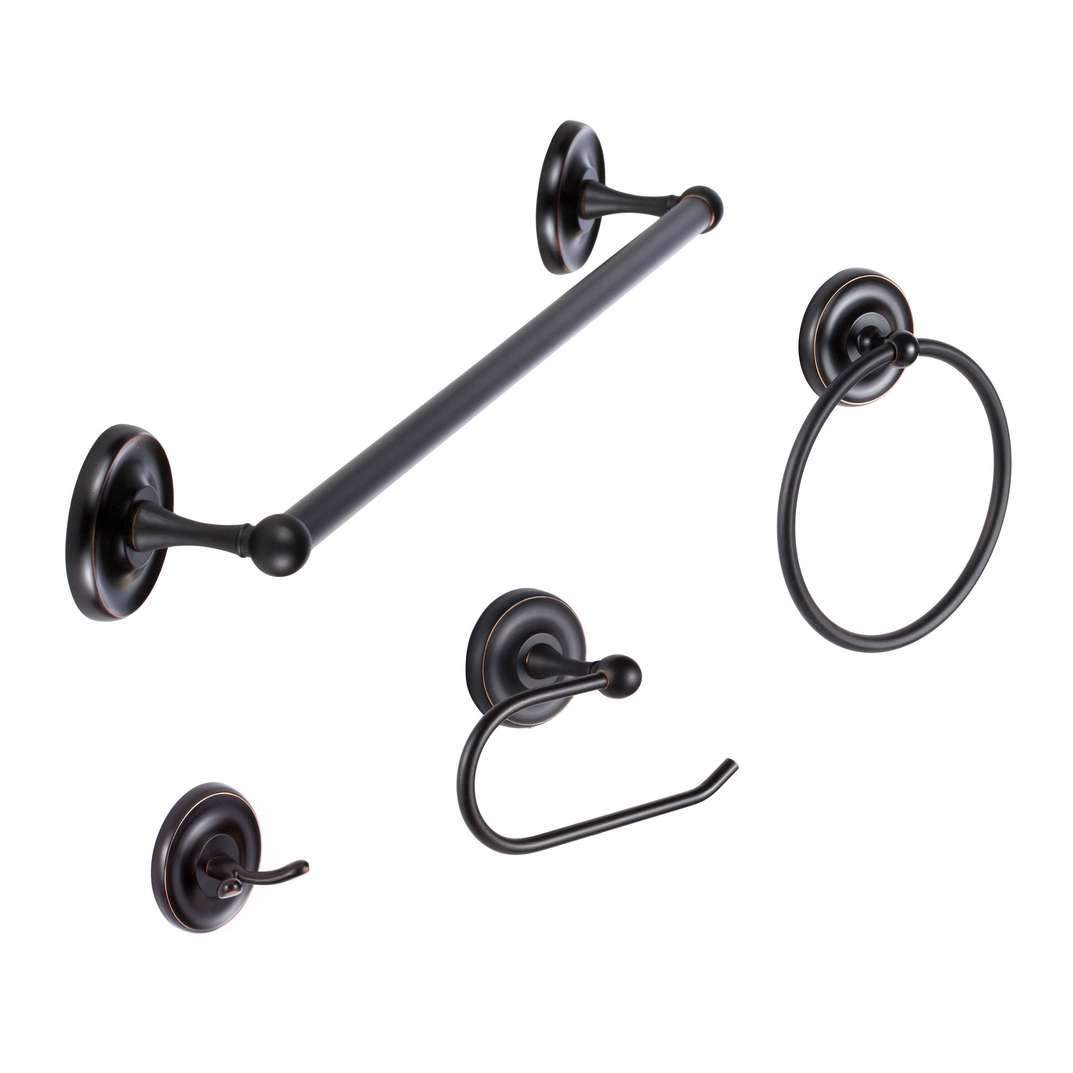 Sure-Loc Round 4-Piece Bathroom Accessory Set - Bronze Finish EF_MSF7PJTU Sure-Loc Round 4-Piece Bathroom Accessory Set - Bronze Finish EF_MSF7PJTU